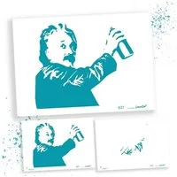 LaserCad Motivschablone BANKSY Streetart für Graffiti, Airbrush, Deko