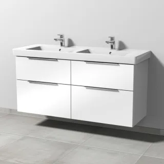 Sanipa 3way Waschtischunterbau zu Villeroy & Boch Subway 2.0 Waschtisch mit 4 Auszügen, Weiß-Glanz UF61778