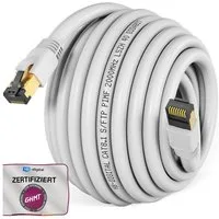 HB-DIGITAL Patchkabel CAT 8 LAN Kabel Netzwerkkabel CAT 8.1 RJ45 S/FTP LSZH Netzwerkkabel, (2000 cm), Doppelte Abschirmung