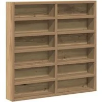 vidaXL Regal Vitrine Wandhalterung Artisan-Eiche 60 x 8,5 x 58 cm, 1-tlg.