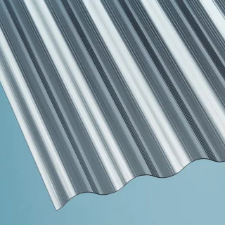 Polycarbonat Lichtplatte | Wellplatte | 76/18 | 1,4 mm | Breite 900 mm | gerillt | anthrazit