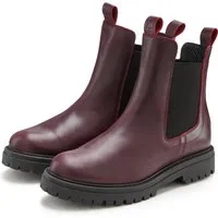 Elbsand Chelseaboots, Schlupfstiefel, Bikerboots, Herbststiefelette Stiefelette aus Leder mit Stretch-Einsätzen, Lederstiefelette