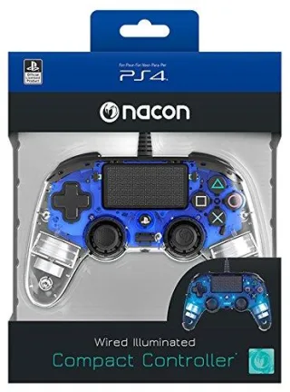 Nacon Compact Illuminated Controller [für Sony PlayStation 4] transparent/blau