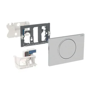 Geberit Sigma10 WC-Steuerung 115867SN5 Edelstahl, Funk/Netz, 1-Mengen-Spülung, für Stützklappgriff