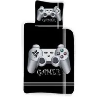 BrandMac Bettwäsche Gamer - Bettwäsche-Set, Gaming Controller Zocker 135x200 & 80x80, Baumwolle, 100% Baumwolle
