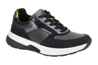 Gabor 76.847.46 ROLLINGSOFT Damenschuhe Sneakers blau anthrazit/darkblue bequem