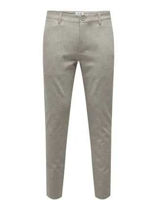 ONLY&SONS - ONSMARK SLIM CHECK 020919 PANT NOOS chinchilla - Gr. - 30/34