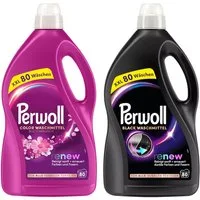 Perwoll Black & Color Blütenrausch 2 x 80 WL (160WL) Colorwaschmittel (Vorrats-Set, [2-St. Flüssigwaschmittel mit Dreifach-Renew-Technologie - für dunkle & bunte Wäsche)