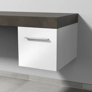 Sanipa Anbau-/Solitärschrank mit Auszug 2morrow (G2230) 340x350x520 Weiß-Glanz, G223078 G223078