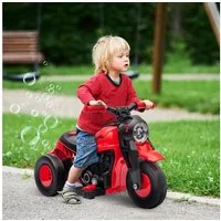 AIYAPLAY Elektro-Kindermotorrad mit Musik, Blasen, Scheinwerfer, Belastbarkeit 30 kg, (1-tlg), mit Vorwärts-, Rückwärtsfunktion, für 2-5 Jahre Kinder, Rot