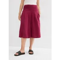 bonprix Caprihose mit breitem Gummibund, aus reiner Baumwolle, Loose Fit Passform