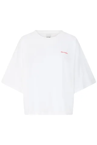 ICHI - IHNICA SS3 cloud dancer/fiery red - Gr. - M