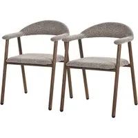 ML-DESIGN Polsterstuhl Esszimmerstühle mit Armlehne & Rückenlehne Ergonomische moderne Design (2 St), Armlehnstuhl mit Metallbeine 2er Set Braun Lounge Sessel bis 120 kg