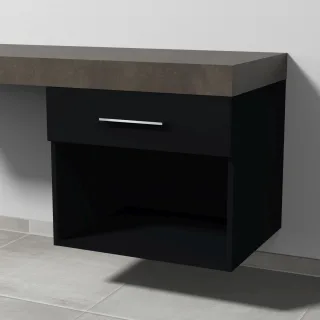 Sanipa Anbau-/Solitärschrank 2morrow (G2355) 510x600x520 Schwarz-Matt, G235508 G235508