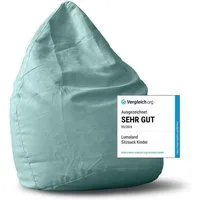 Lumaland Sitzsack Luxury XL Sitzsack, Microvelours Beanbag extra weich & robust Stuhl Sessel 60x45cm