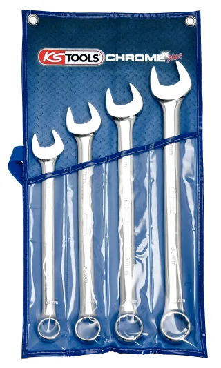 KS Tools CHROMEplus Ringmaulschlüssel-Satz, abgewinkelt, 4-tlg - 518.0644