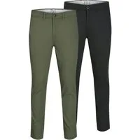 Jack & Jones Chinohose SLIM FIT MARCO 2PCS (Packung, 2-tlg., 2er-Pack)