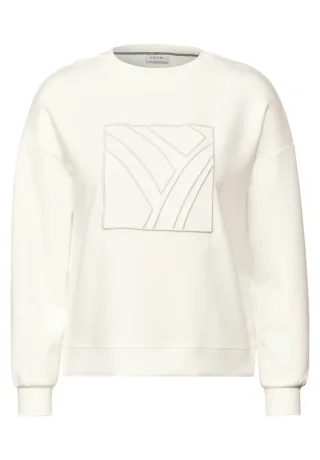 CECIL - Sweatshirt mit Artwork weiß - Gr. - L