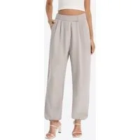 Imily Bela Jogginghose Damen High Waist Weite Hose mit Bündchen (Packung, 1-tlg., 1per-Pack) Eingrifftaschen