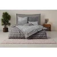 Bruno Banani Wendebettwäsche Tova, Renforcé, 2 teilig, in Gr. 135x200 oder 155x220 cm, 100% Baumwolle, Karo-Design
