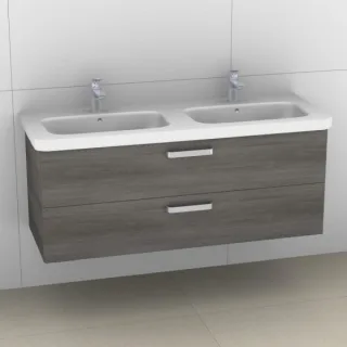 Artiqua 411 Waschtischunterschrank für DuraStyle 233813 Graphit Struktur quer, 411-WU2L-D48-7098-401 411-WU2L-D48-7098-401