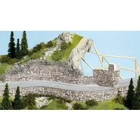 NOCH Modelleisenbahn-Spielunterlage Mauerplatte „Quaderstein“, geprägter Karton, 32 x
