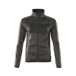 MASCOT Damen Fleecepullover mit Reißverschluss ACCELERATE Dunkelanthrazit / Schwarz XXL - 18153-316-1809-2XL