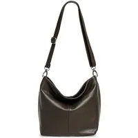 Caspar Schultertasche Klassische Damen Leder Handtasche - PREMIUM LINE - Modell No.803, elegant, robust & unempfindlich - 100% Echtleder - Handmade in Italy
