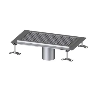Kessel Ferrofix Kastenrinne 6030050 Edelstahl, 300x547x58mm, Auslauf senkrecht