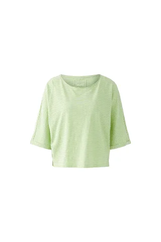 Oui - T-Shirt white green - Gr. - 42
