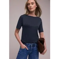 STREET ONE Kurzarmshirt mit Knopfdetail