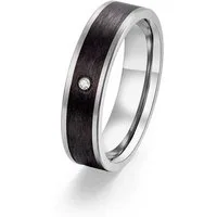 Adam & Eve Trauring Carbon/Titan - Eheringe, Partnerringe "AEC56M" ohne & mit Zirkonia