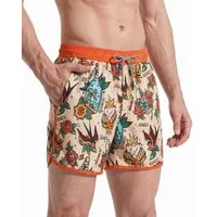 MaaMgic Shorts Herren Retro-Stil kurze Hose Sommer Sport Badehose mit Mesh-Innenslip (1-tlg)