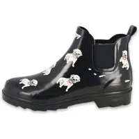 Beck Damen Chelsea Gummistiefel Möpse Gummistiefel wasserdicht und bequem