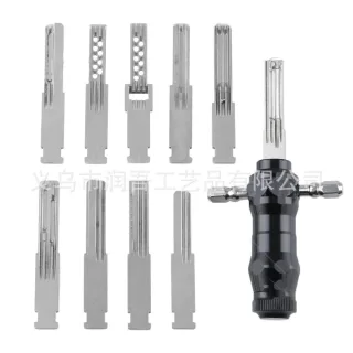 Multifunctional 10-Piece Locking Set Ghost Hand Kabbah Speed Storm Tin Tool High Quality Stainless Steel Locksmith Tool