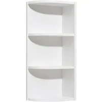 Saphir Eckregal Quickset 335 Abschlussecke für Hängeschrank, 30,7 cm breit, 70 cm hoch, 2 feste Böden, Regal in Weiß, Badezimmerhängeregal
