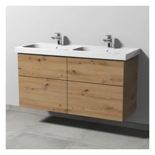 Sanipa 3way Waschtischunterbau zu Geberit iCon Light Waschtisch mit 4 Auszügen, Eiche Natural-Touch SM57785