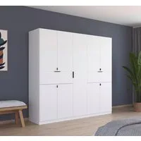 rauch Drehtürenschrank Kleiderschrank Schrank Garderobe Wäscheschrank TICAO (Schubladen in der Höhe variabel positionierbar) mit 2 geräumigen Schubladen, viel Stauraum MADE IN GERMANY