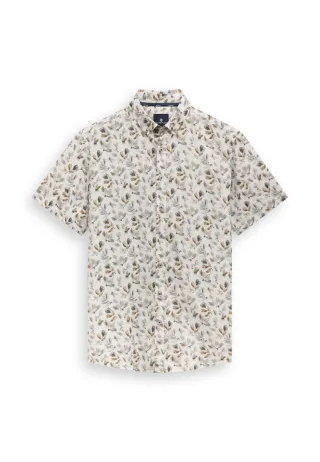 State of Art - Slub-Hemd mit kurzen Ärmeln beige - Gr. - XL