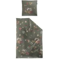 Irisette Bettwäsche Irisette Biber Bettwäsche Panda 8784-30 Igel olivgrün 135x200, Edel Feinbiber, 2 teilig