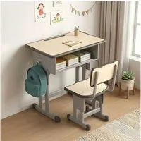 BBG Kinderschreibtisch Höhenverstellbares Kinder Schreibtisch Set mit Stuhl (Ergonomischer Lerntisch 60x40 cm, 4-Stufen Höhenverstellung, Ein Tisch, ein Stuhl), Anti-Rutsch Füße, Schulmöbel für Kinder ab 3 Jahren