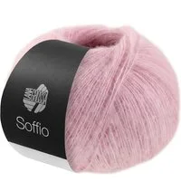 LANA GROSSA SOFFIO Häkelwolle, 215 m (flauschiges Lace-Garn aus Merino- & Baumwolle), 25 g