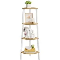 VASAGLE Eckregal, Bücherregal, mit 4/5 Ebenen, H: 125/159cm, mit Stahlrahmen