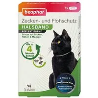 beaphar Zeckenhalsband Zecken- und Flohschutz Halsband reflektierend für Katzen - 35 cm