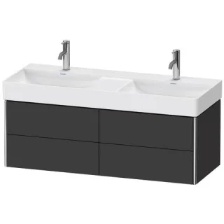 Duravit XSquare Waschtischunterbau wandhängend Graphit Supermatt 1184x460x397 mm - XS416408080 XS416408080