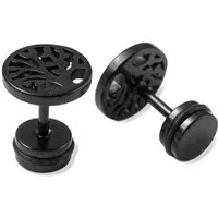 Firetti Paar Ohrstecker Schmuck Geschenk Edelstahl Ohrschmuck Ohrringe Baum des Lebens, Made in Germany