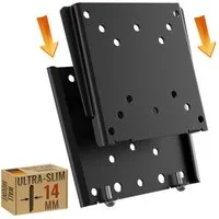 RICOO TV-Wandhalterung TV Monitor Wandhalterung 13"-32" bis 30 Kg flach F0311, (bis 32 Zoll, VESA 50x50 bis 100x100, 1-tlg., 30 Kg Aufnahme, 13" bis 32" (33-81 cm) Bildschirm Diagonale, flach curved Fest Slim Fernseher Monitor Wand Halterung)