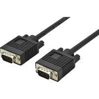 VGA-Monitor-Anschlusskabel, VGA-Stecker > VGA-Stecker schwarz, 5 Meter, HD DSUB 15-pin Stecker