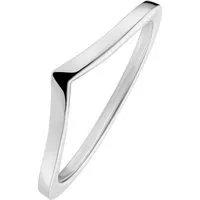 Heideman Fingerring Lia silberfarben poliert (Ring, 1-tlg., inkl. Geschenkverpackung), Schlichter Fingerring Frauen