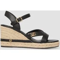 s.Oliver Sandalen Sandale Sandaletten mit Keilabsatz in Bast-Optik